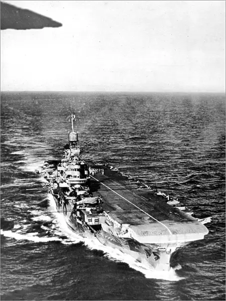HMS Indomitable at sea, Second World War, 1945