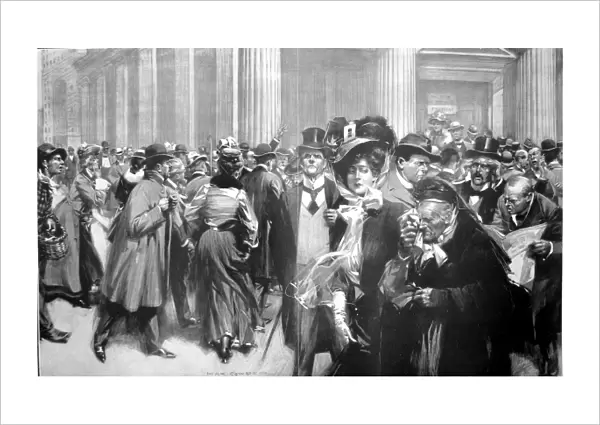 People facing ruin from bank failure in the Panic of 1907, N