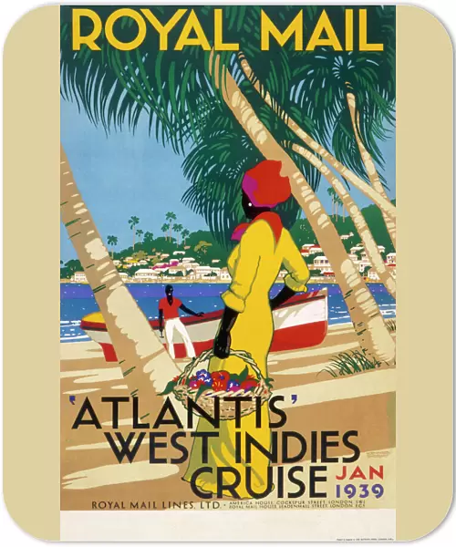 Poster advertising Royal Mail Lines to the West Indies