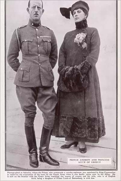 Prince Andrew of Greece, with his wife, Princess Alice, daug