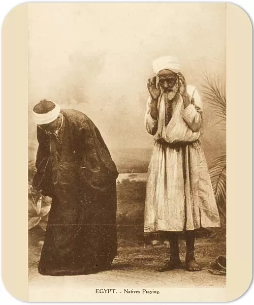 Egypt - Old Egyptian men at prayer