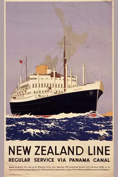 Poster advertising New Zealand Line