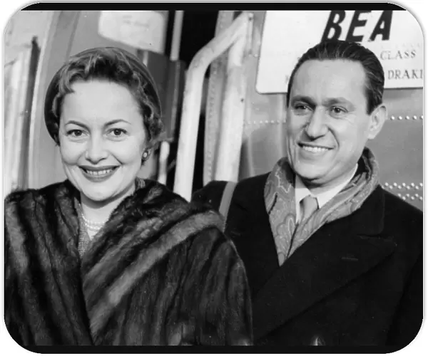 Olivia de Havilland and husband