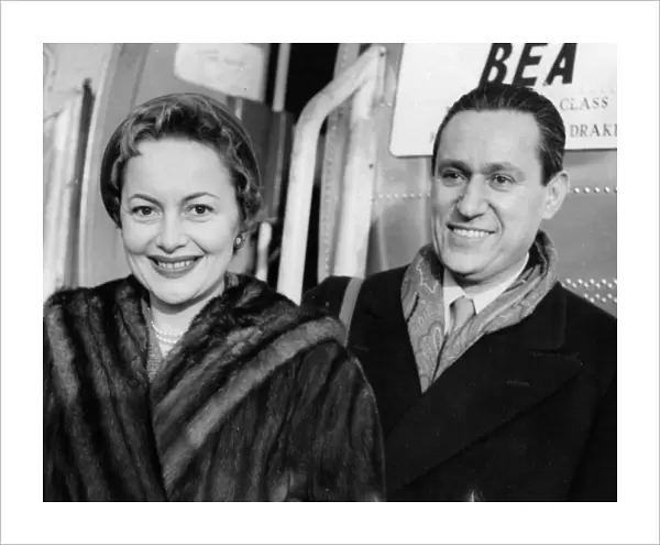 Olivia de Havilland and husband