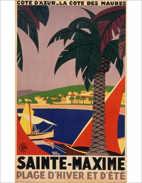 Sainte Maxime French travel poster