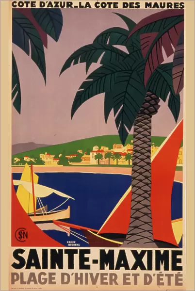 Sainte Maxime French travel poster