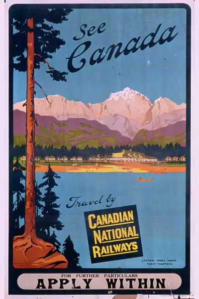 Poster advertising Canada via Canadian National Railways