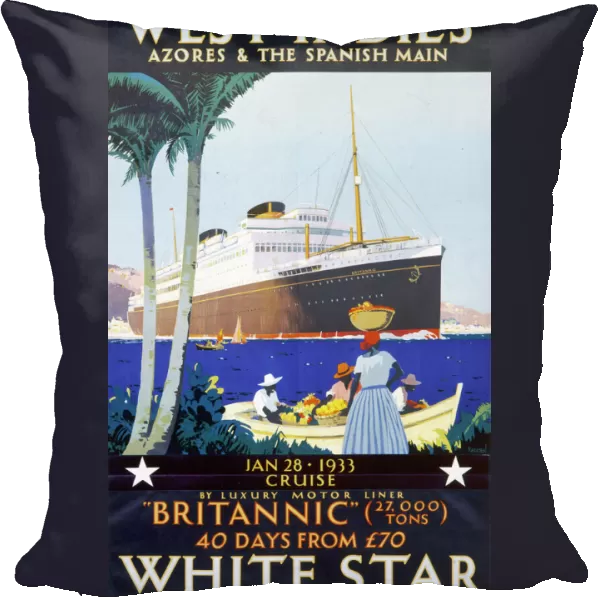 Poster advertising White Star to the West Indies