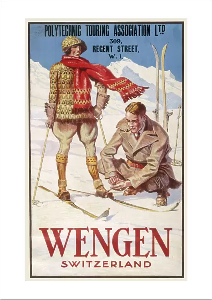 Holiday Poster for Wengen in Switzerland