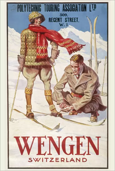 Holiday Poster for Wengen in Switzerland