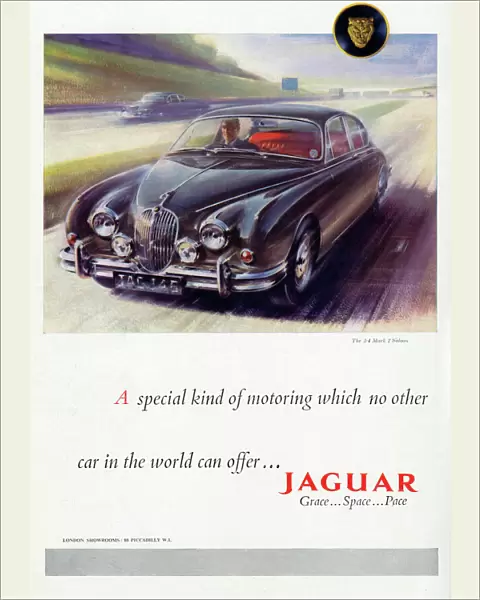 Jaguar car advertisement