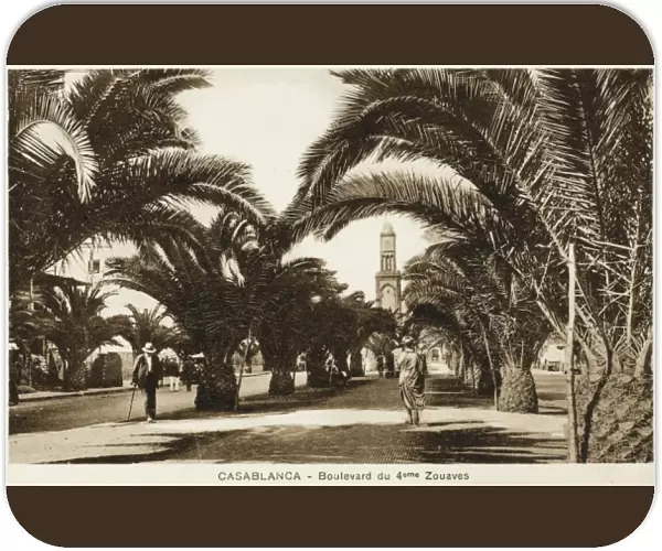 Morocco, Casablanca - Boulevard of the 4th Zouaves