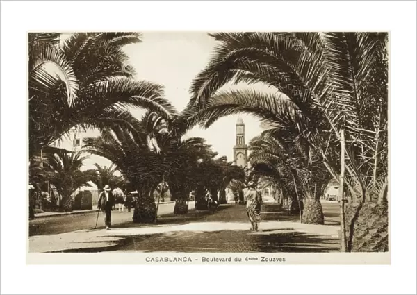 Morocco, Casablanca - Boulevard of the 4th Zouaves