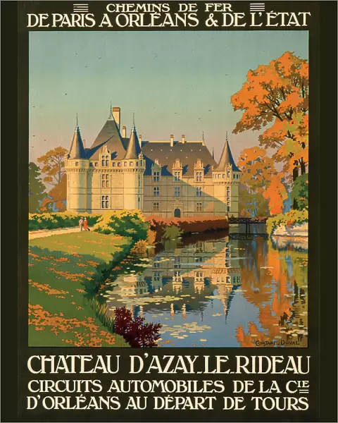 Poster advertising Chateau d Azay le Rideau