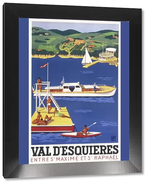 Poster advertising Val d Esquieres, South of France