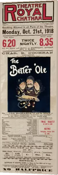 Poster advertising The Better Ole, Theatre Royal, Chatham