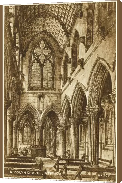 The interior of Rosslyn Chapel