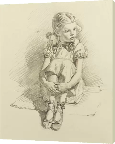 Girl in Ballet shoes