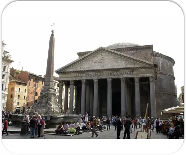 Pantheon and Fountain, Rome, Italy