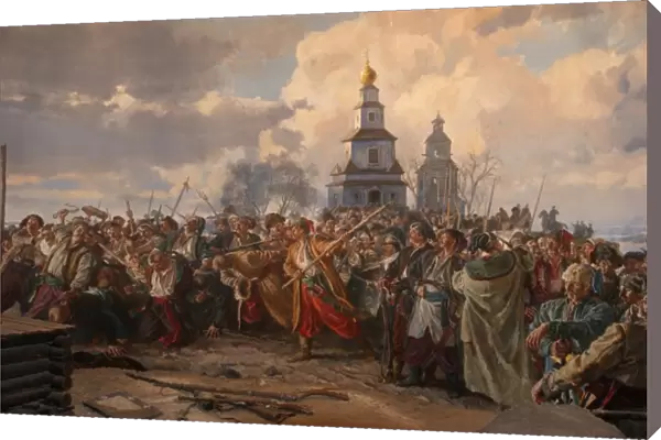 Painting in Cossack Museum, Zaporozhye, Ukraine