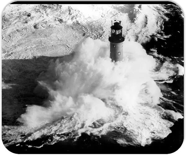 Bishop Rock Lighthouse in a gale