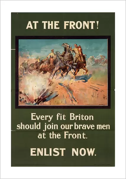 At the Front - World War One recruitment poster