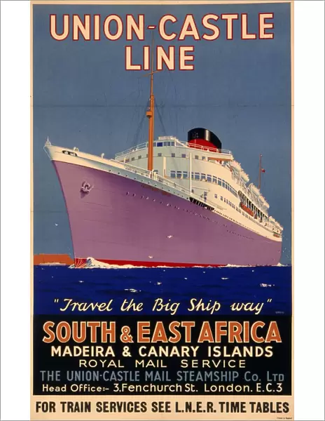 Union-Castle shipping line poster