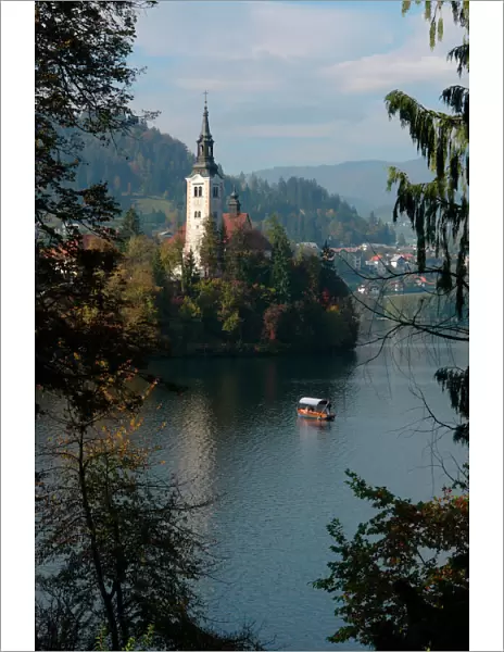 Lake Bled with church, Slovenia