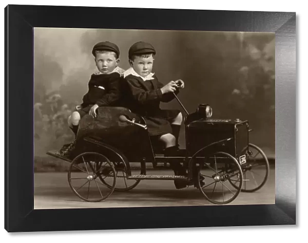 Two boys on their Go-cart