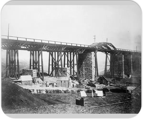 Landore Viaduct construction, near Swansea, South Wales
