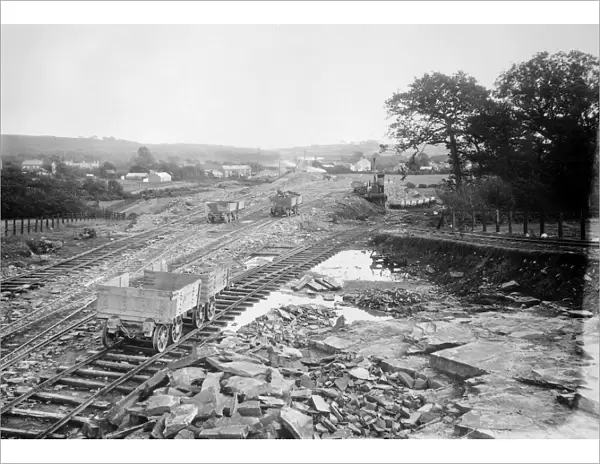 GWR construction work at Pontlliw, South Wales