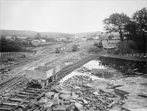 GWR construction work at Pontlliw, South Wales
