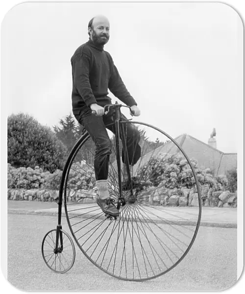 Riding a Penny Farthing bicycle