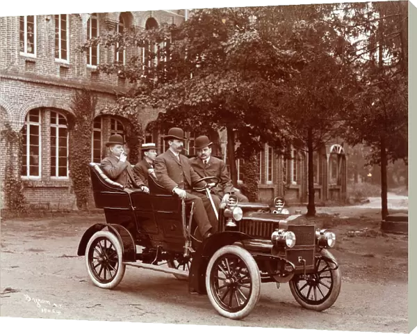 Four men in a car
