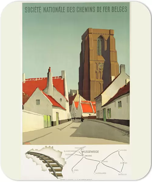 Railway Poster - Lissewege, Belgium