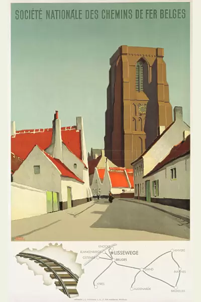Railway Poster - Lissewege, Belgium