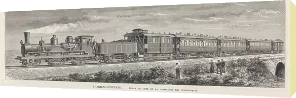 Orient Express train in a rural setting