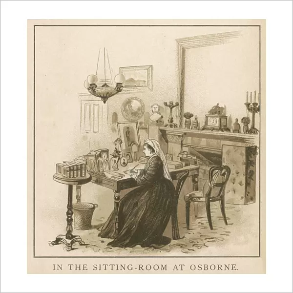 Queen Victoria in her Osborne House sitting room