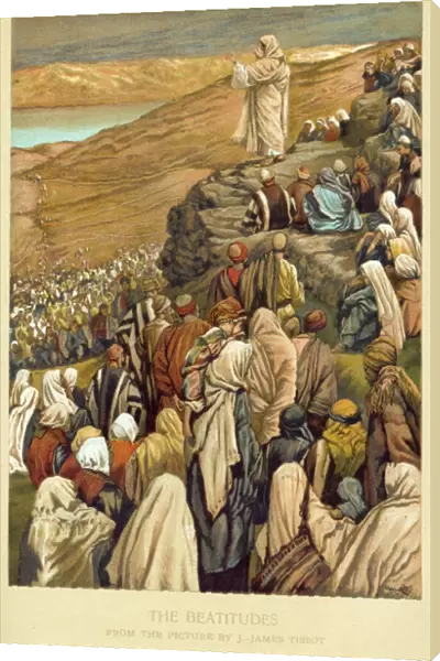 Jesus preaching the Sermon on the Mount