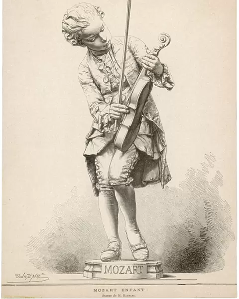 Wolfgang Amadeus Mozart, statue as a boy