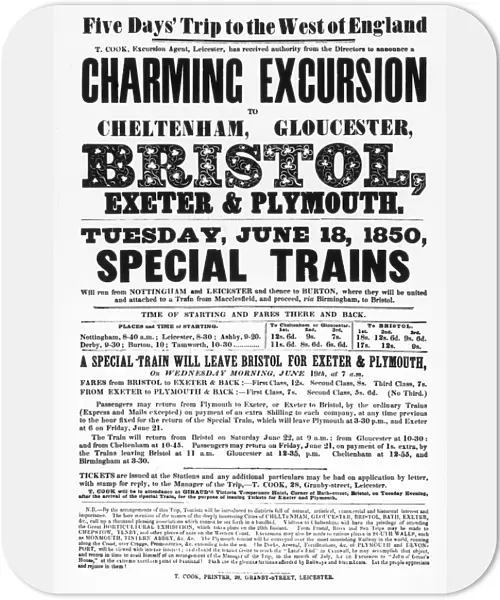 Poster advertising a Cooks Tours railway excursion