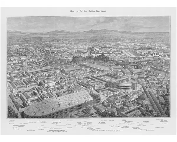 Pictorial reconstruction of Rome, Italy