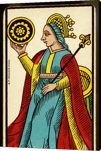 Tarot Card - Reyne de Deniers (Queen of Coins)