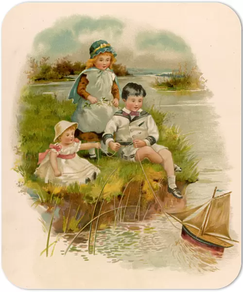 Children Play with Boat