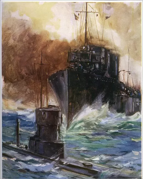 Badger Rams U-Boat 1914