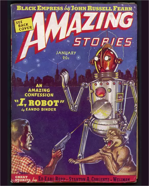 I Robot, Amazing Stories Scifi Magazine Cover