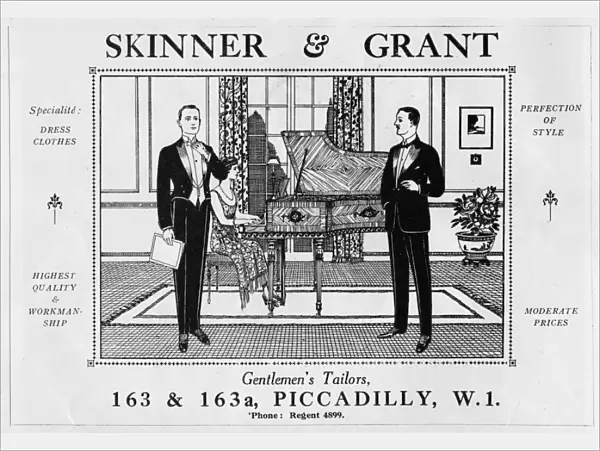 Advert for Skinner & Grant, Gentlemens tailors, 1920s