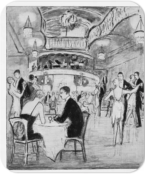 Sketch of the interior of the Embassy Club, 1926