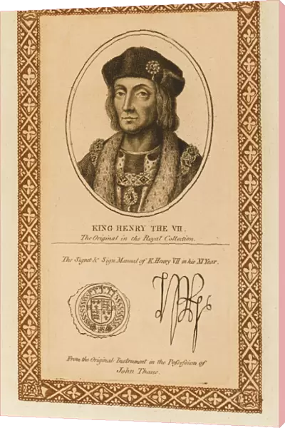 HENRY VII. KING HENRY VII with his autograph