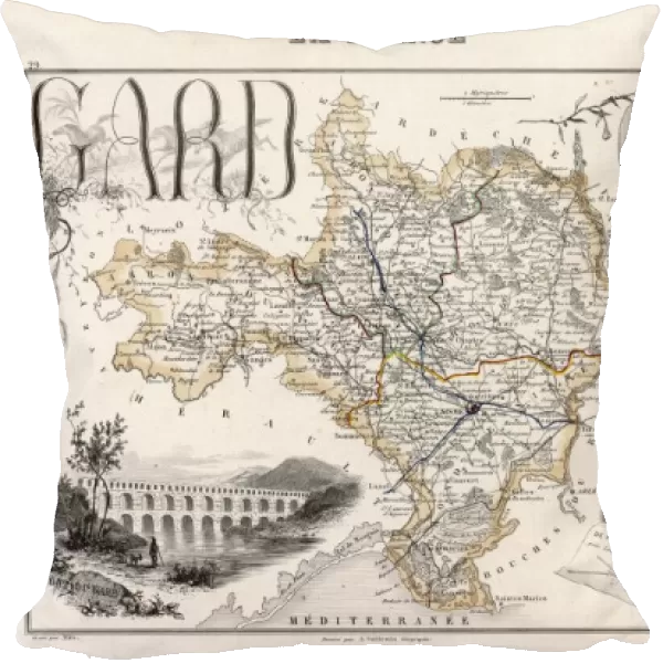 Map of Gard, France
